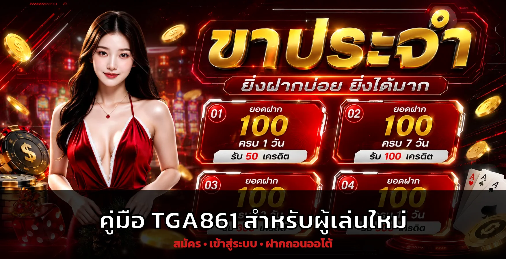 TGA861 คู่มือผู้เล่นใหม่ สมัครและฝากถอน